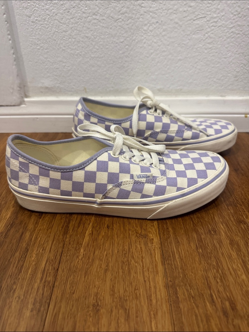Vans Lavender and White Checkerboard Authentic
